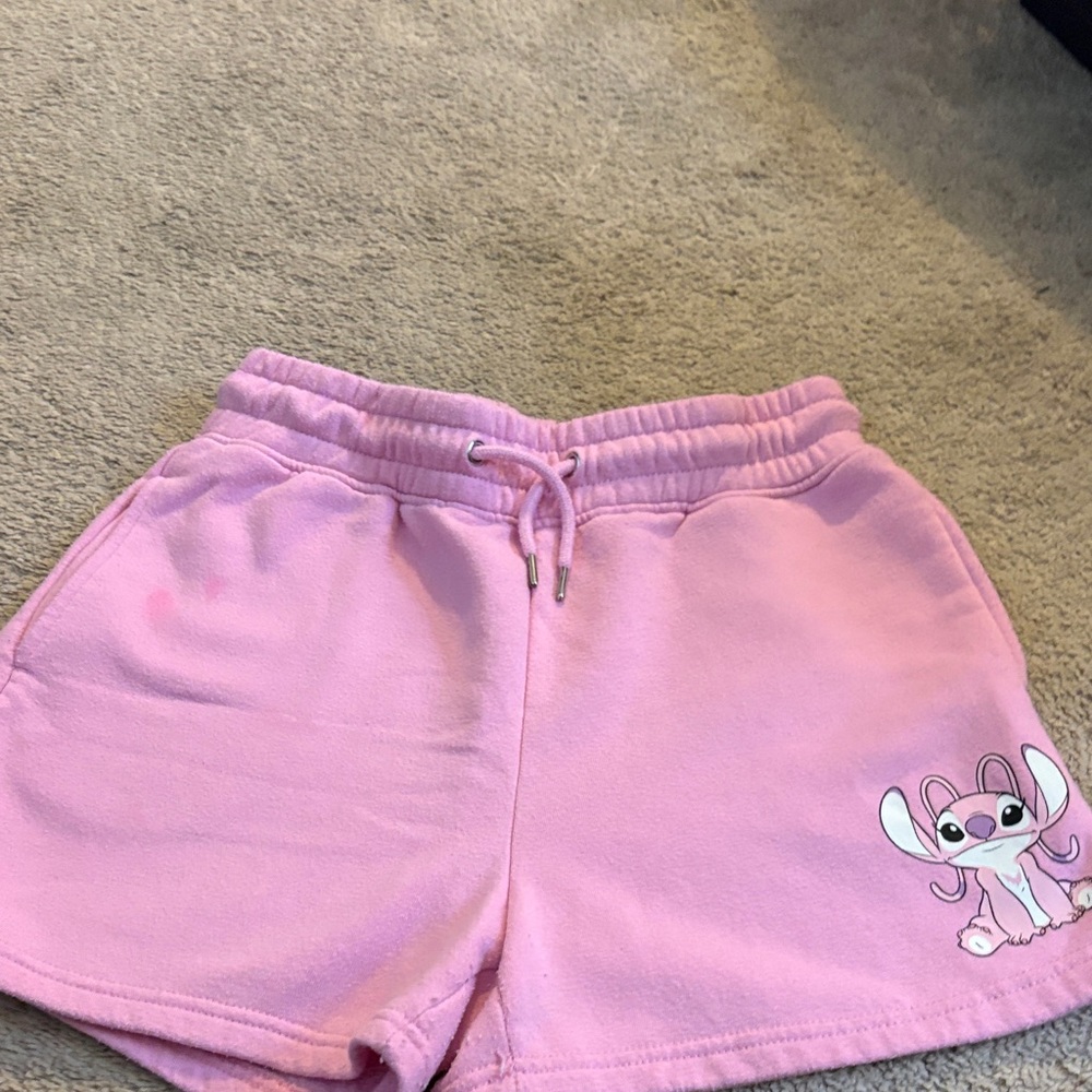 Pink Shorts with Cartoon Character
